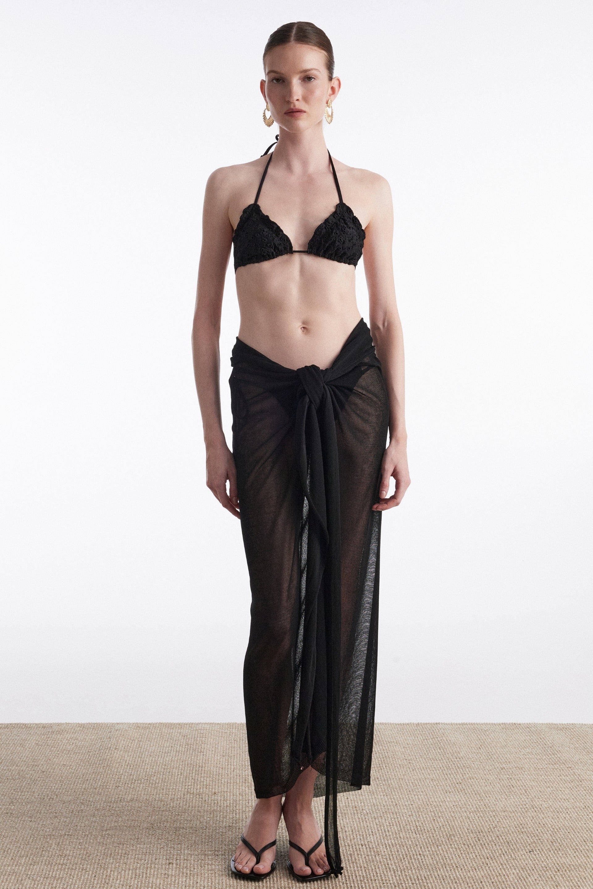 NO.26 KNITTED SARONG BLACK
