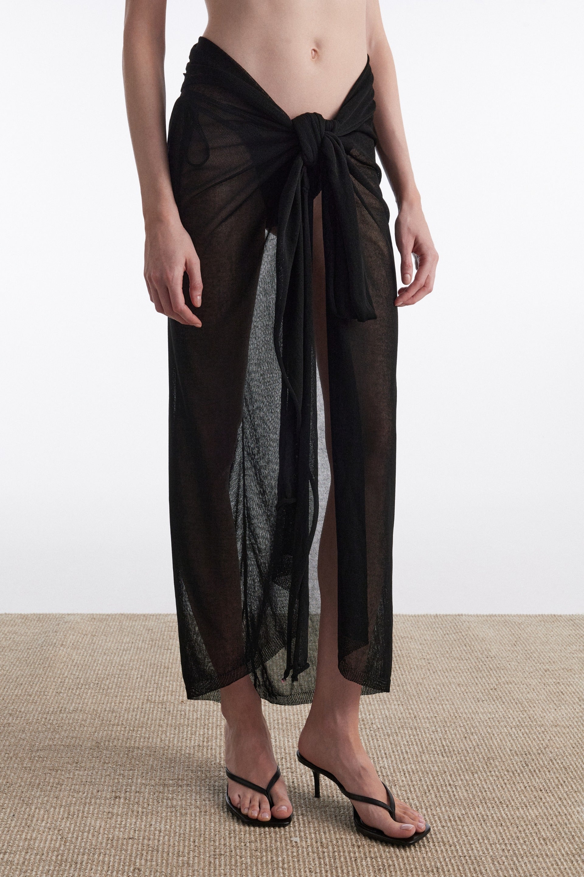 NO.26 KNITTED SARONG BLACK
