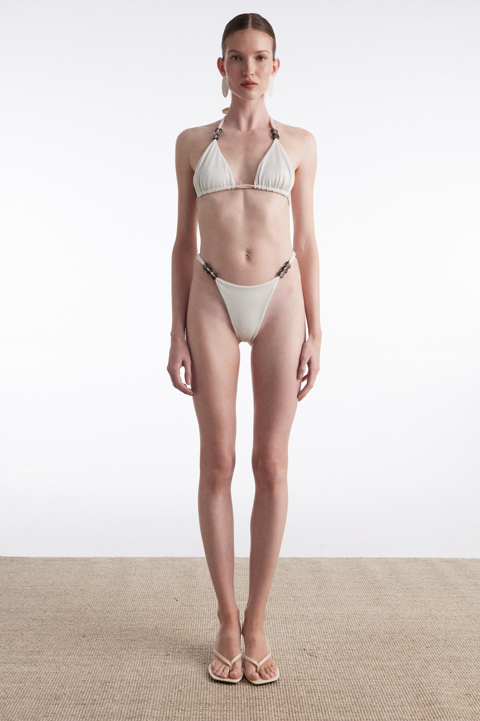 ANNA BIKINI BEIGE WHITE DOUBLE FACE