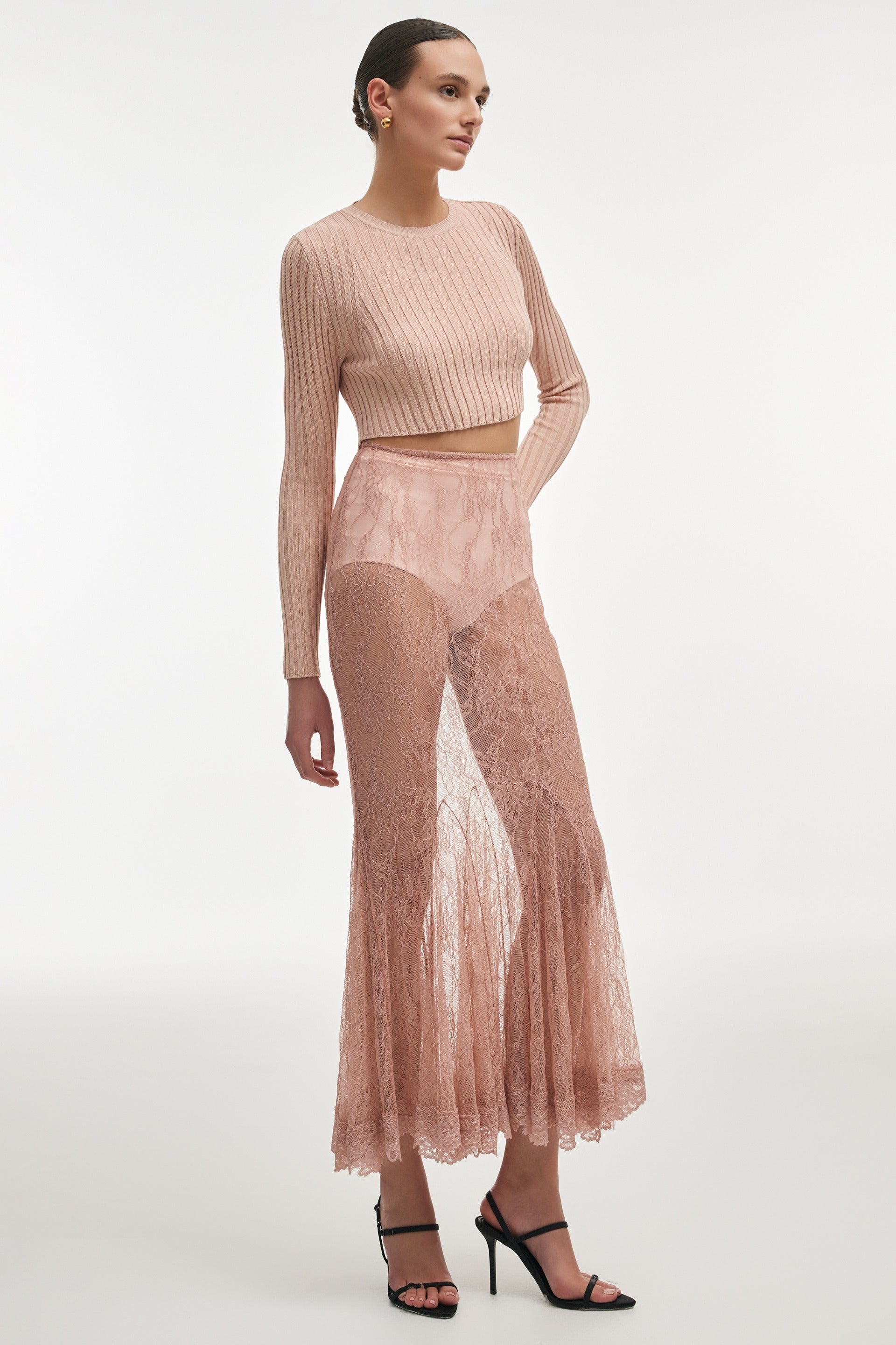 FEMME KNITTED CROP TOP PINK