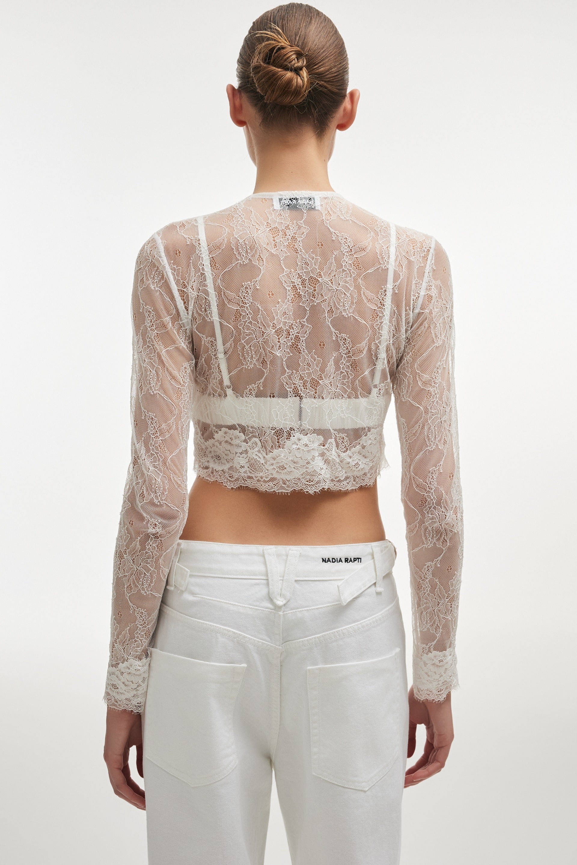 VEIL CARDIGAN TOP WHITE