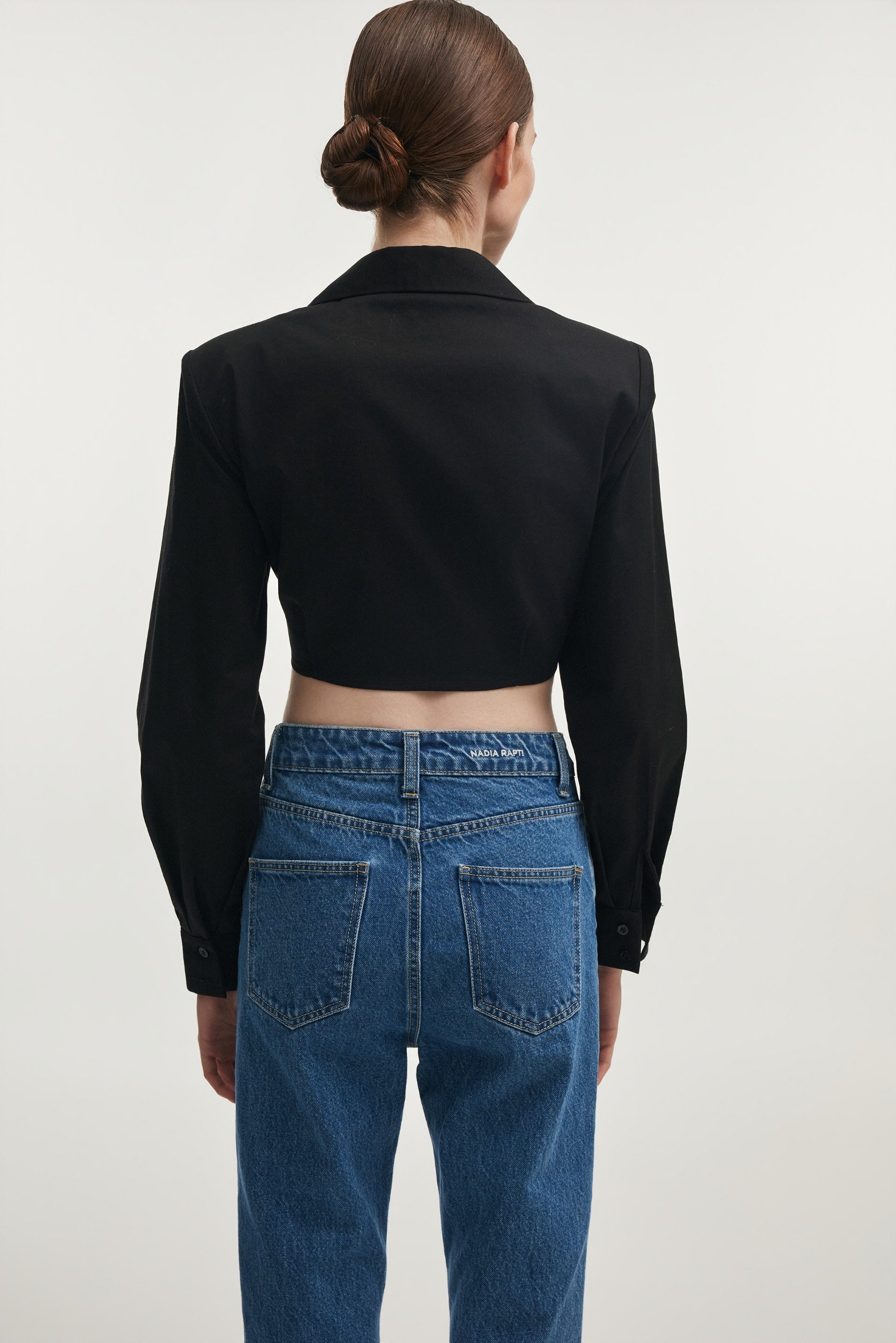 PURE CROP SHIRT - BLACK