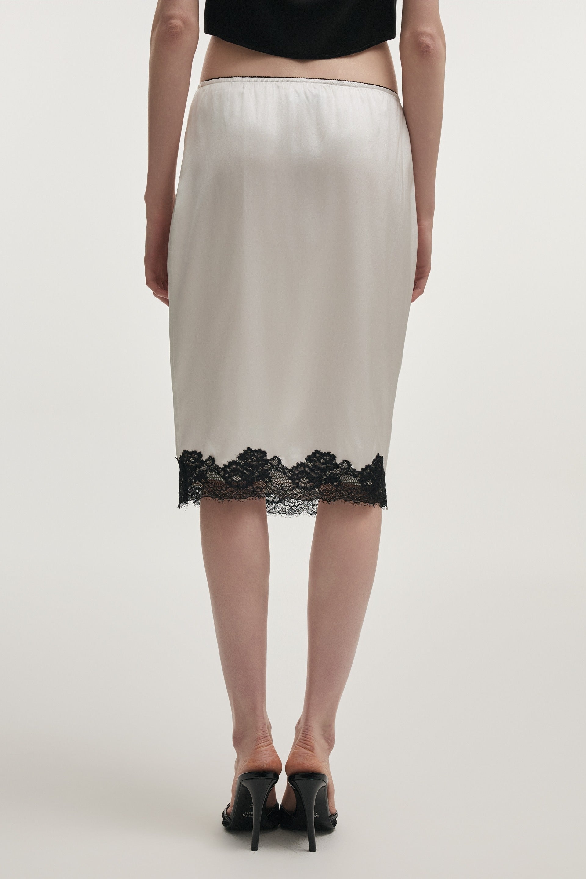 NAIA MIDI SKIRT - WHITE