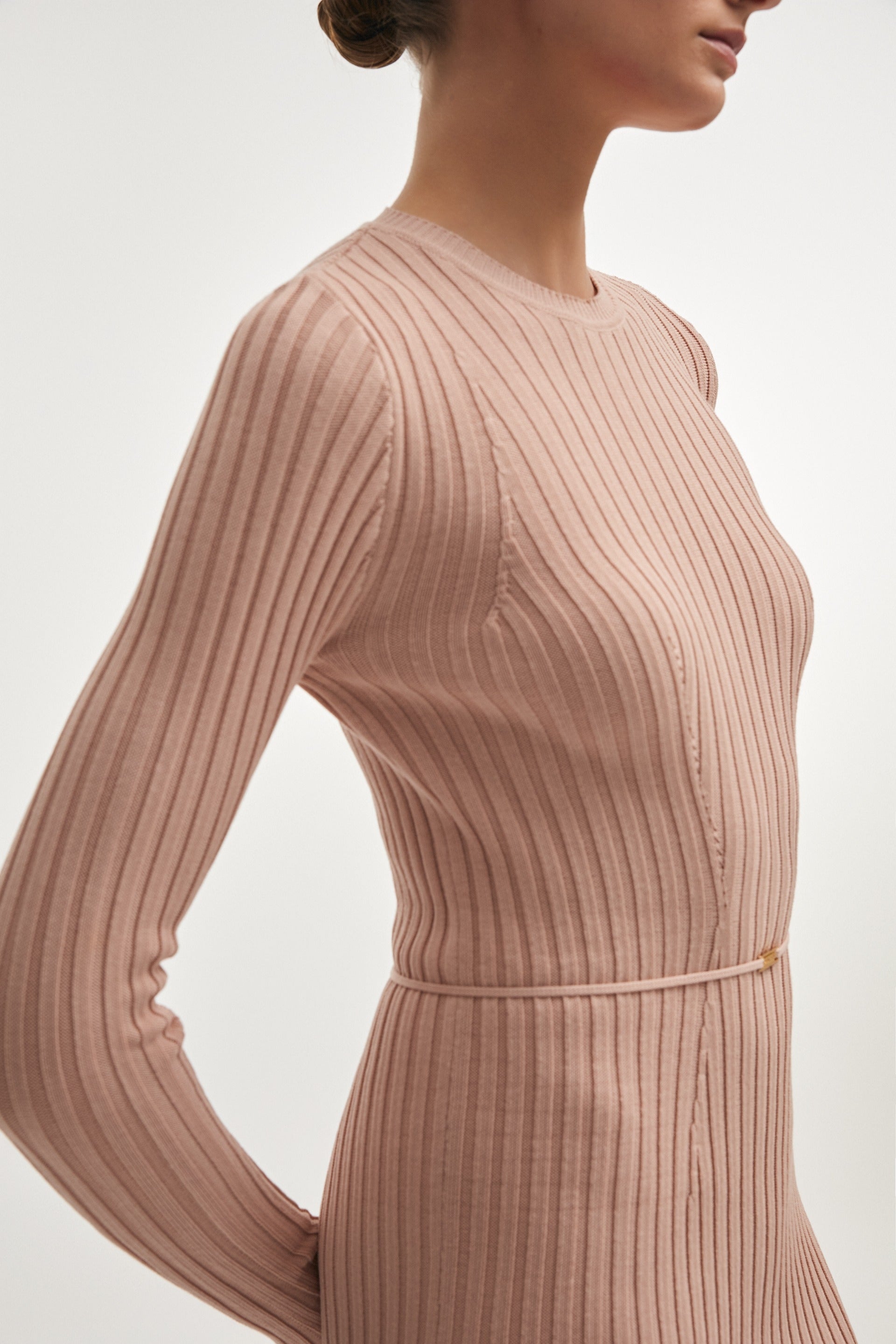 FEMME KNITTED MINI DRESS PINK