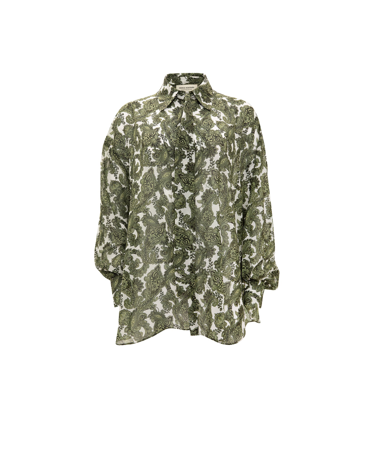 GREEN PAISLEY OS SHIRT