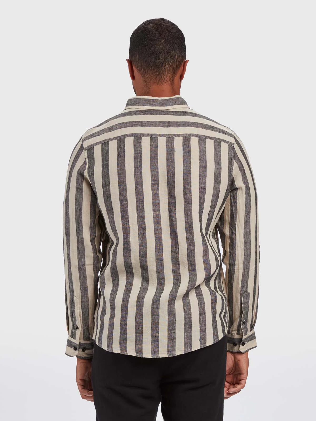 York Big Stripes LS Shirt - Beige Stripe