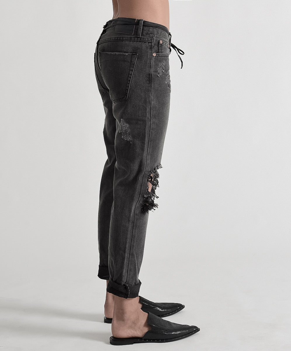 BASALT BLACK AWESOME BAGGIES STRAIGHT LEG JEAN SKU:18225A