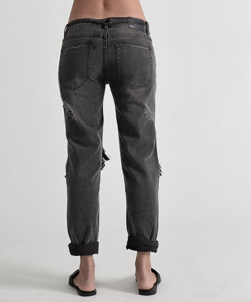 BASALT AWESOME BAGGIES ΜΑΥΡΟ STRAIGHT LEG JEAN SKU:18225A