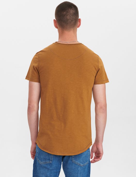 KONRAD SLUB S/S TEE -BRONZE BROWN