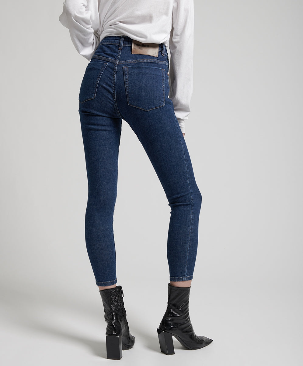 COOL BLUE FREEBIRDS II HIGH WAIST SKINNY JEAN SKU:21924