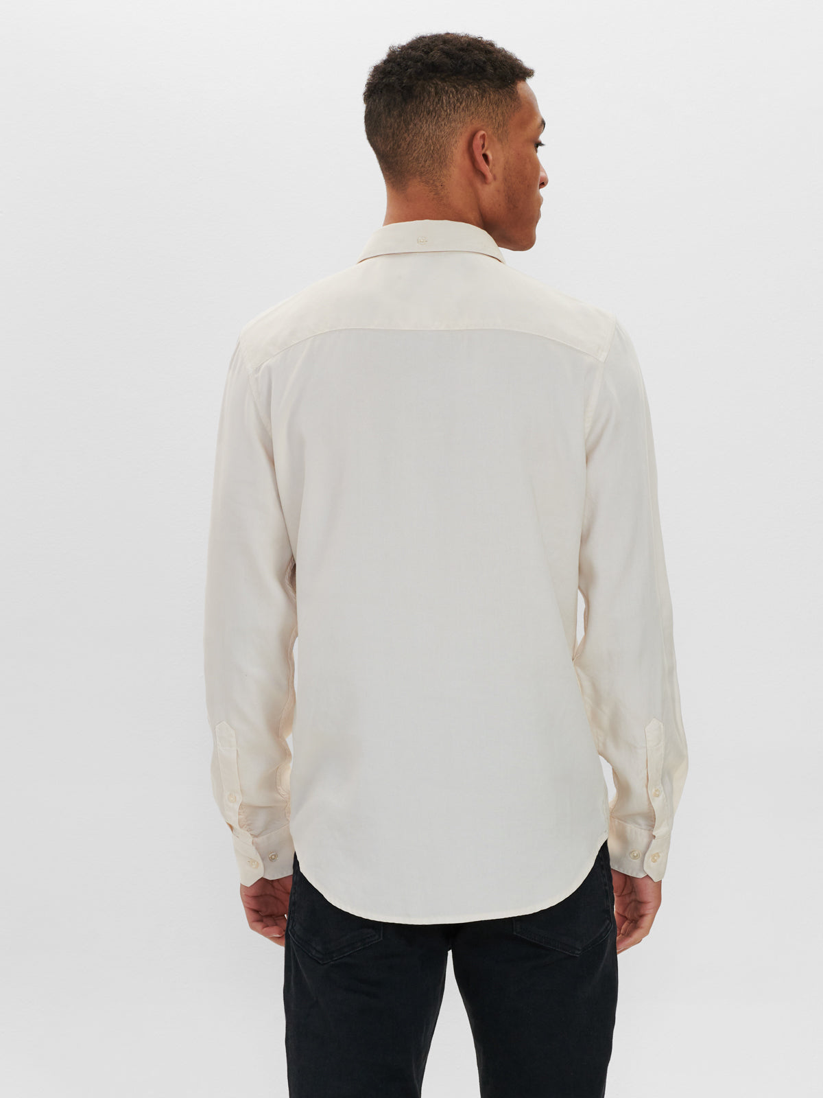 BOSTON TENCEL LS SHIRT - SEED PEARL