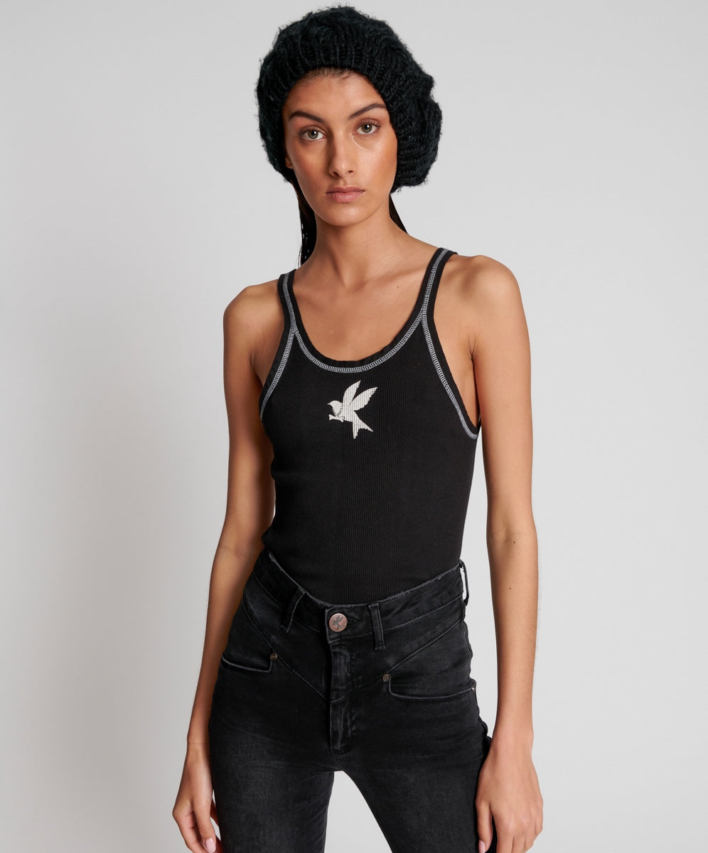 JETT BLACK BOWER BIRD SINGLET SKU:24266