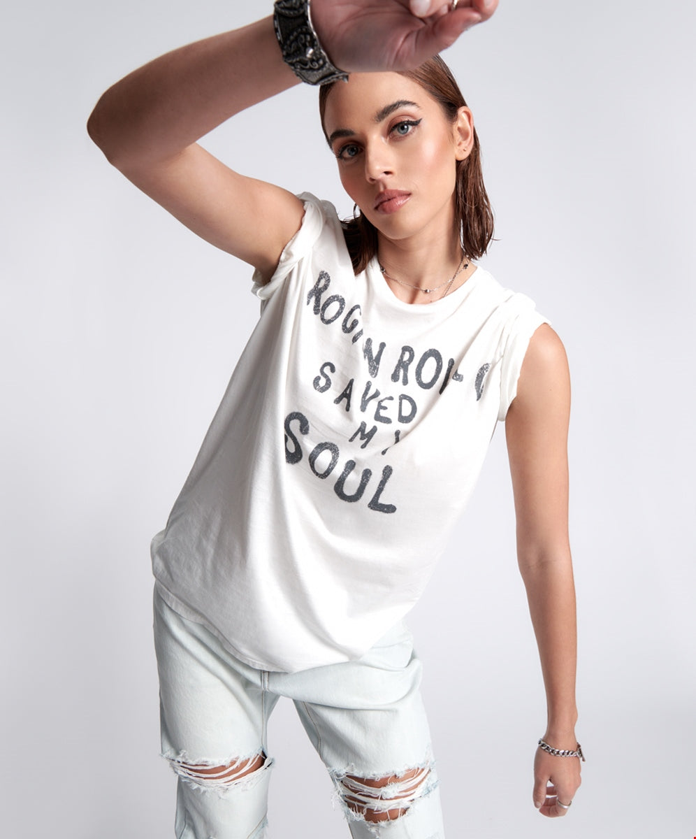 ORGANIC ROCK N ROLL SAVED MY SOUL UNISEX TEE SKU:24960A