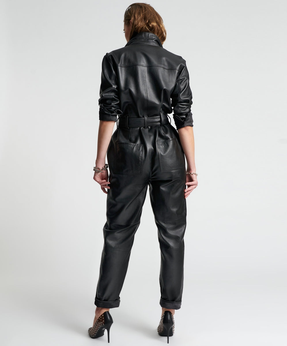 MODERN REALITY LEATHER CLAUDIA JUMPSUIT SKU:25283