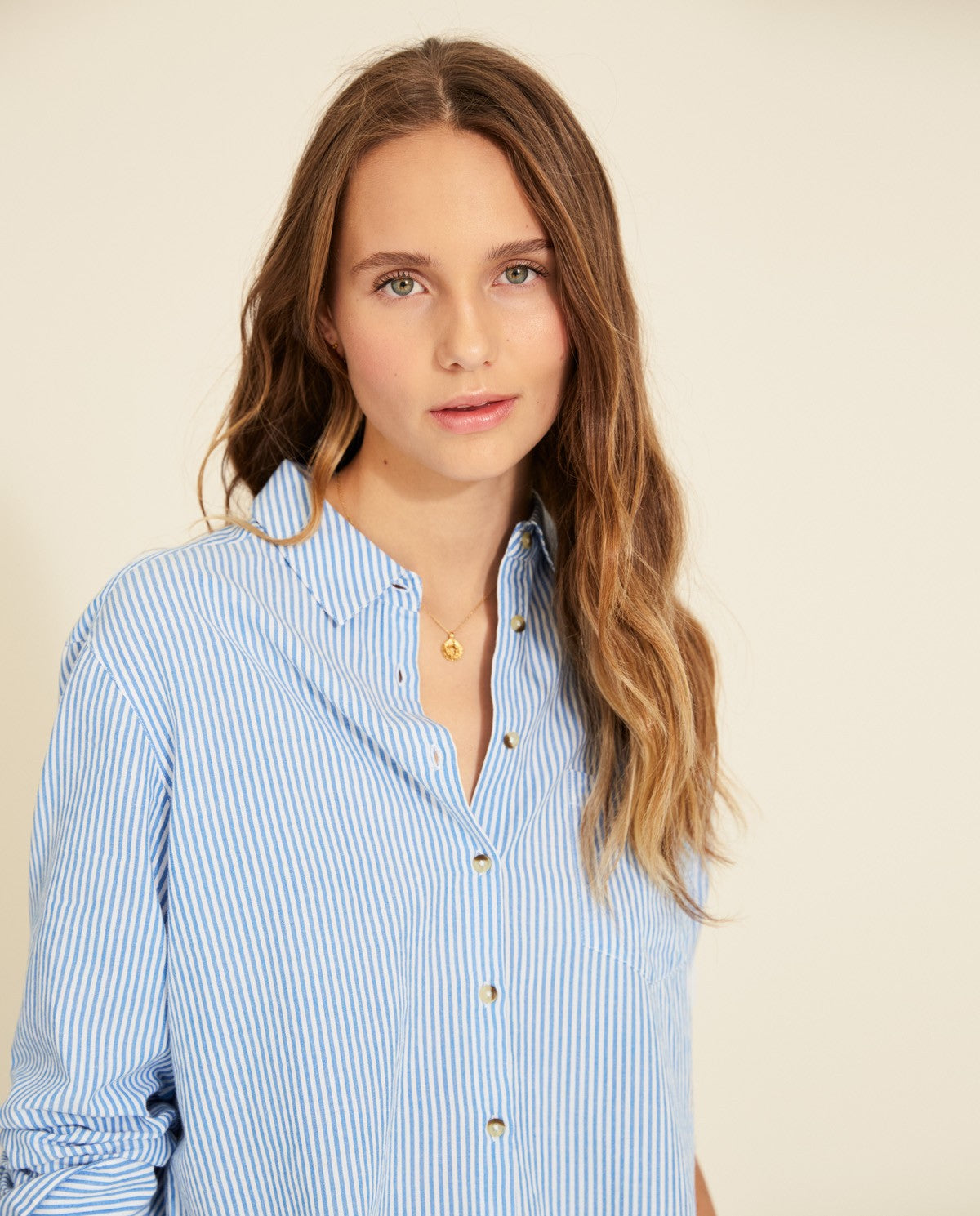 STRIPED VOILE SHIRT   Ref. 34853