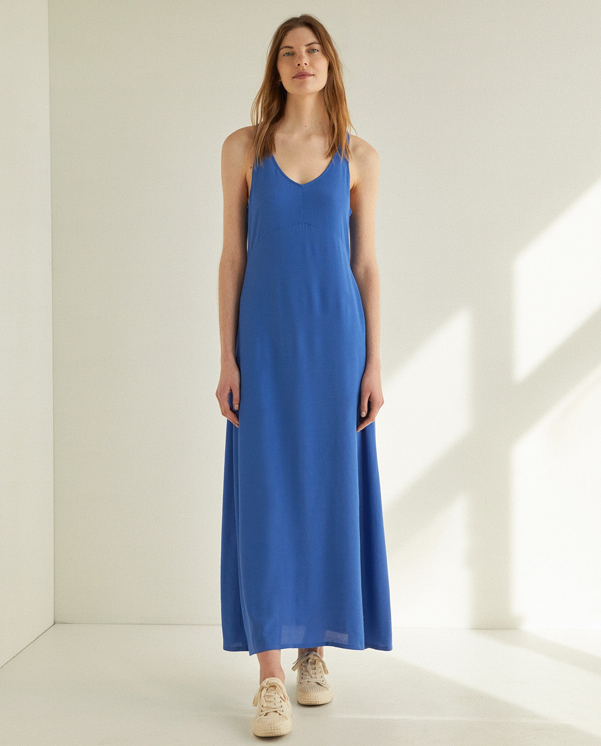 LONG FLOWY DRESS BLUE  Ref. 38894