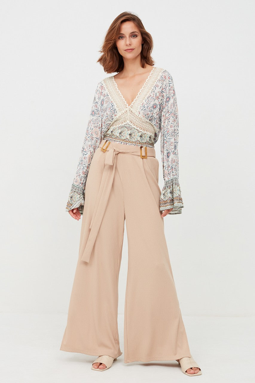 DOUBLE BUCKLE PALAZZO PANTS  Ref. JH.RISHI-000002